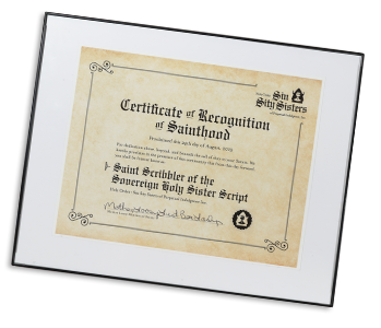 Certificate of sainthood