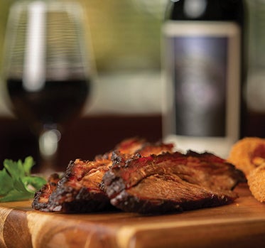 Smoked Brisket and Pessimist Red Blend