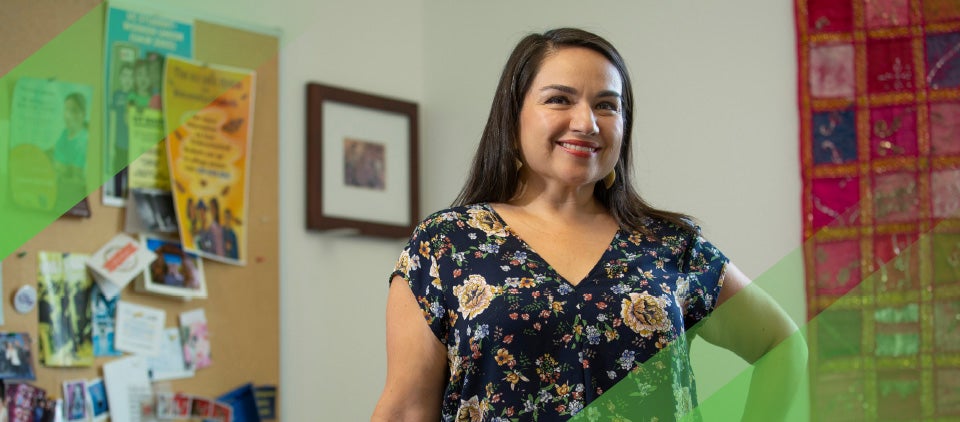 Photo of Jennifer R. Nájera, an associate professor and chair of the Department of Ethnic Studies.