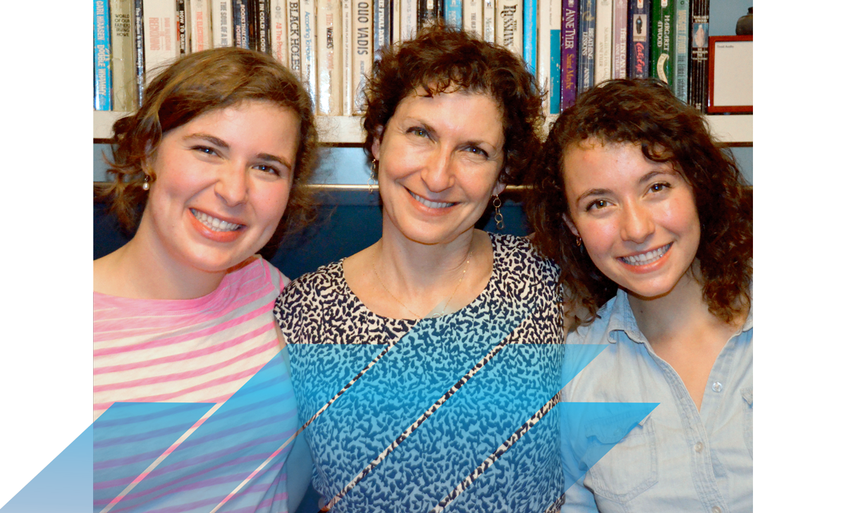 Watkins, center, with her daughters Emily, left, and Ellen in 2014.