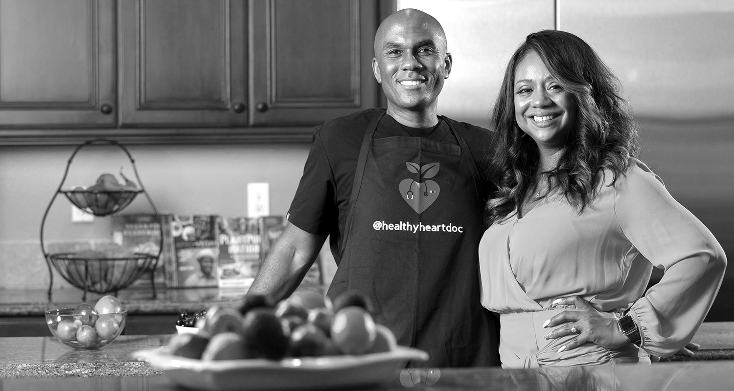 Dr. Columbus Batiste and his wife Danette at their home in Corona. (UCR/Stan Lim)